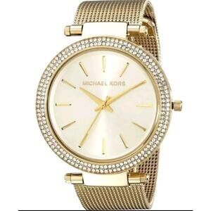 MICHAEL KORS Darci MK3368 Gold Women's 39mm Mesh Watch NEW MK Watch